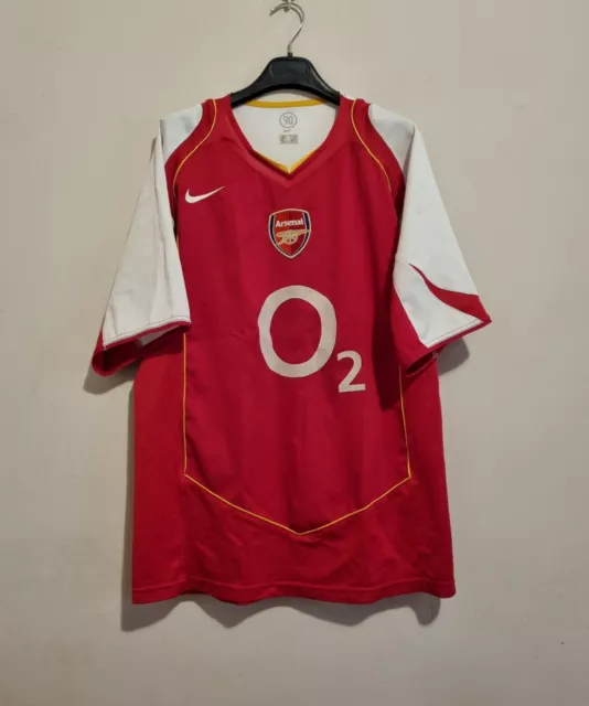 maglia calcio vintage Arsenal vintage Nike 2004 M Trikot Football Jersey Shirt