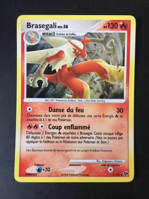 Carte pokémon Brasegali 1/106 Holo Diamant et Perle Duel au Sommet