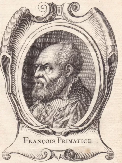 Portrait XVIIIe Francesco Primaticcio Le Primatice Peintre Architecte 1762