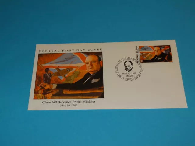 WWII FDC W7 Winston Churchill Britain Prime Minister * Savior * 50th Anniversary