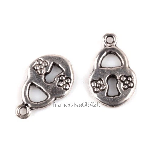 8 pcs BRELOQUES CHARMS PERLES / CADENAS 16x11mm / CREATION BIJOUX BRACELET #B137