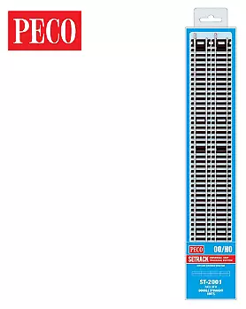 PECO ST-2001 Setrack OO/HO Code 100 Double Straight Pack (8 x ST-201)