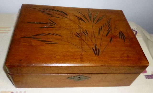 Coffre à Bijoux Ancien Bombay Company – Bois Marron, Intérieur Velours – Occasion Très Bon état
