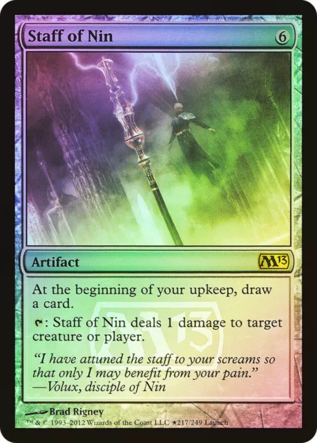 MTG FOIL Staff of Nin (Launch) – Promo: General Card #