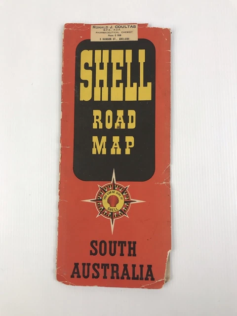 VINTAGE SHELL ROAD Map South Australia $30.00 - PicClick AU
