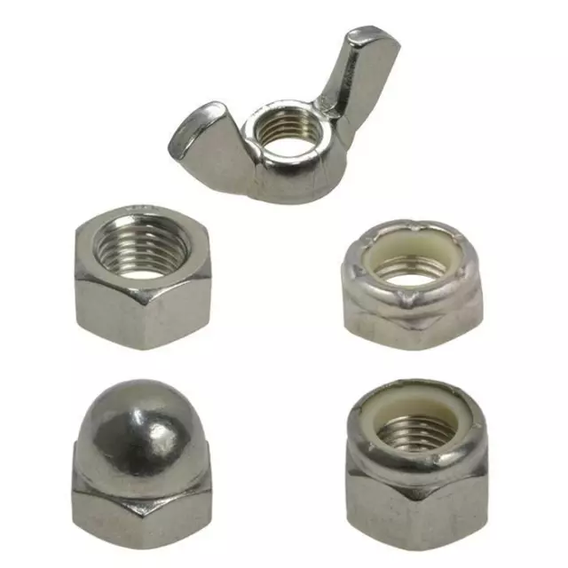 3/8" x 24 TPI UNF NUTS Imperial Fine Stainless A2-70 G304