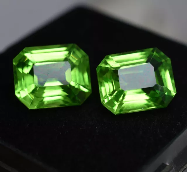 20 Ct Natural Green Peridot Emerald Cut AAA Quality Certified Loose Gemstones