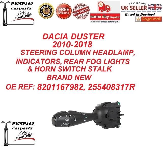 FOR DACIA DUSTER 1018 Steering Column Indicator Head & Fog Light