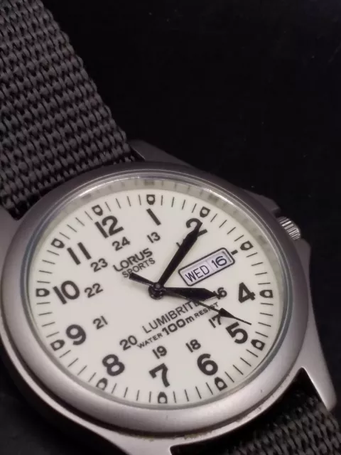 Lorus lumibrite military watch online