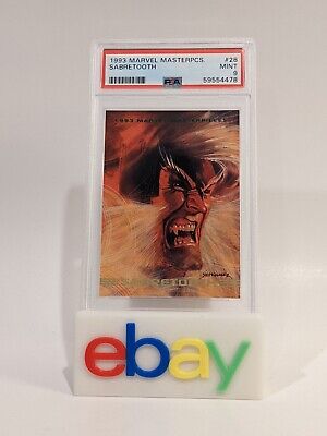 1993 Marvel Masterpieces Sabretooth (#28) PSA 9 Mint **FREE Shipping**