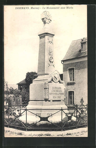 CPA Dormans, Le Monument aux Morts
