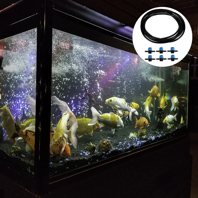 1 Juego / 7 PCs Válvula de Control de Corriente de Agua Acuario con Mangueras para Tanque