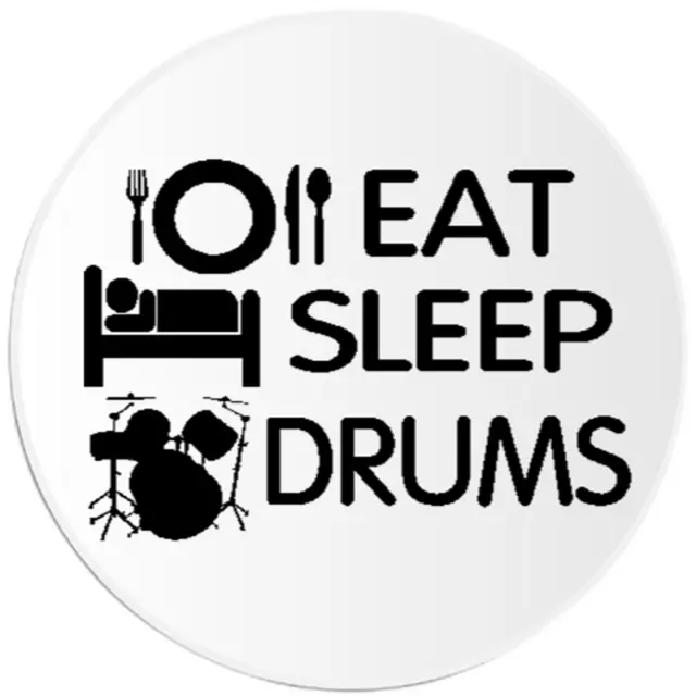 Eat Sleep Drums - 100 Pack Circle Stickers 3 Inch - Music Musician