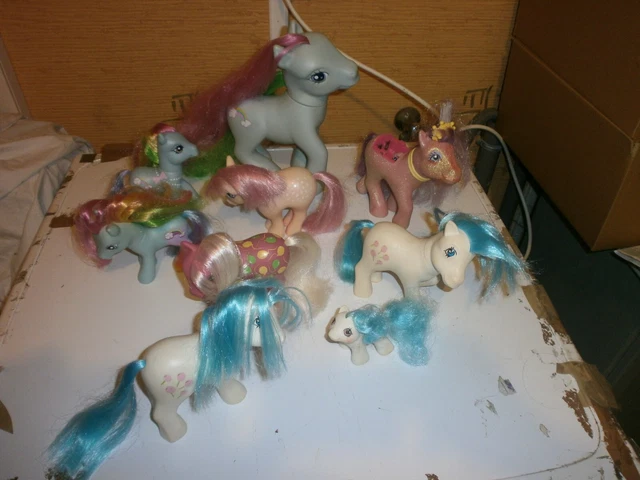 LOT De 16 Petits Poneys My Little Pony Hasbro, Figurines Vintage