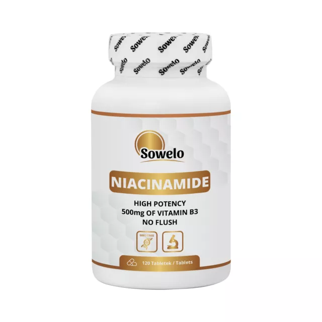 SOWELO NIACINAMIDE VITAMINE B3 500mg COMPRIMÉS