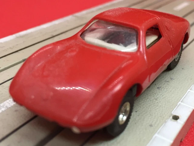 FALLER AMS HO PORSCHE GT rouge running slot car circuit fonctionne