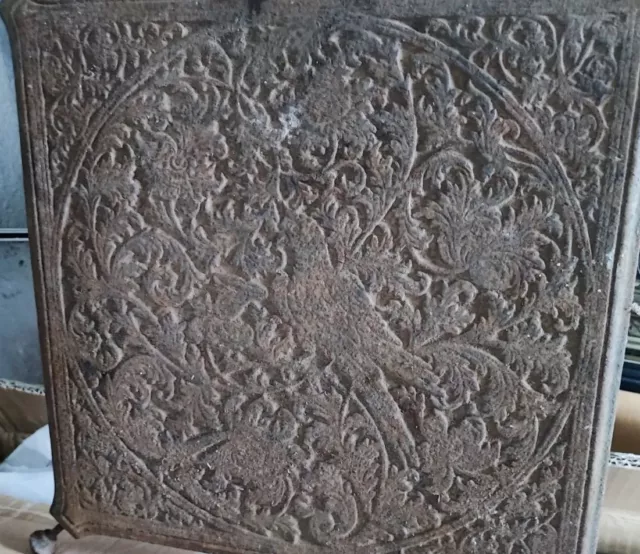 Antike Ofenplatte Gussofen Kaminplatte Ofen Mit Vogelmotiv 3