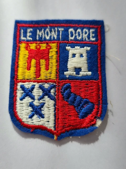 Ancien Blason Du Mont Saint-Michel – Patch Tissu 6,5x5cm (1950/60)