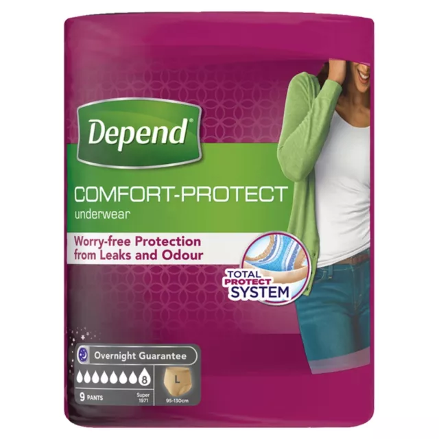 Depend® Comfort Protect Incontinence Weak Bladder Pants for Women Size Large