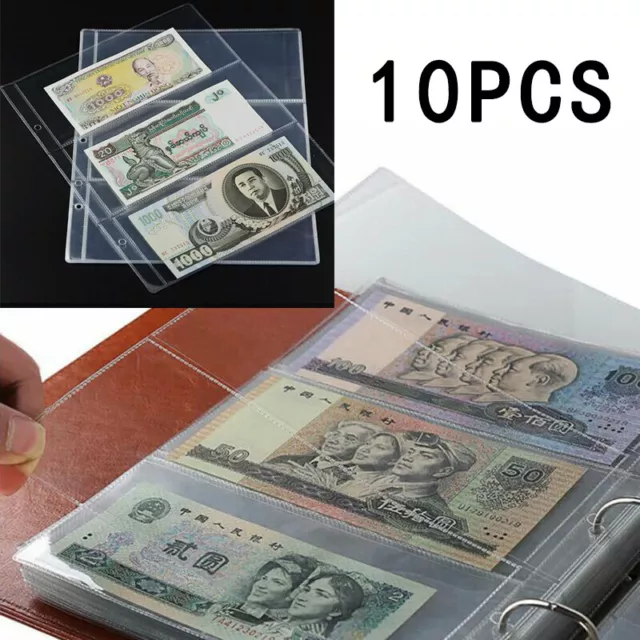 Transparent Billets de Banque Album Papier Monnaie Collection Rangement Agenda