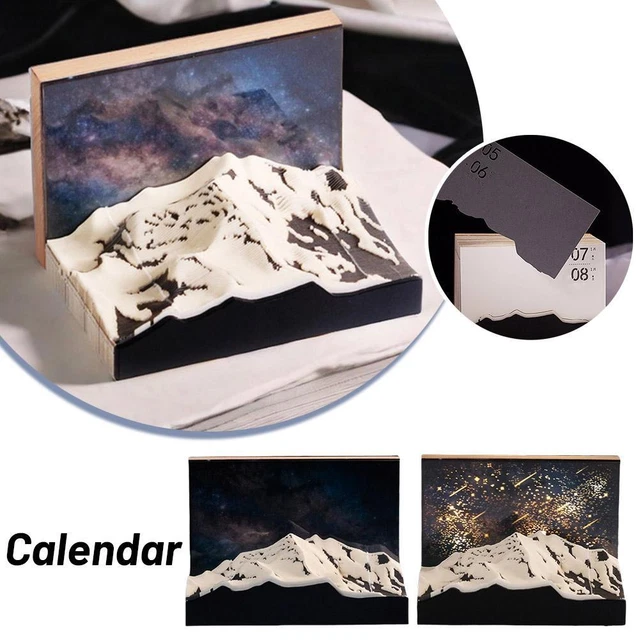 time-piece-calendar-2025-mountain-three-dimensional-notepad-paper