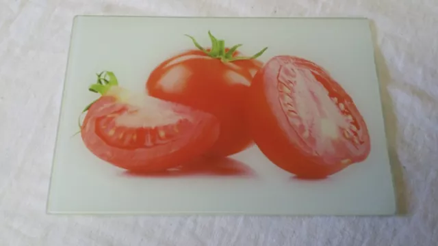 Ustensile de cuisine Planche à découper en verre  30 x 20 cm déco Tomates
