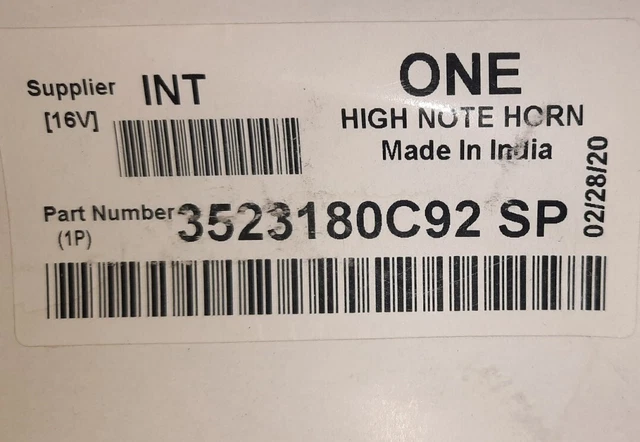 International Horn - High Note - OEM - 3523180C92