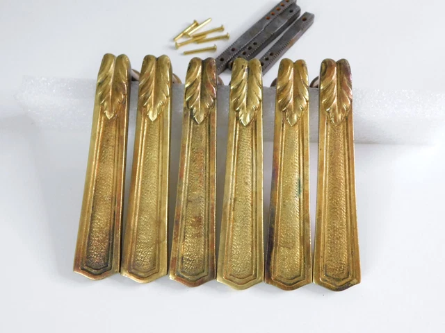 ☐ 7X7mm,Lot 3 Ancienne Paire de Poignée Béquille en Bronze,Porte,Style Louis XVI