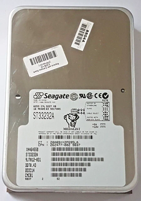 Seagate Medalist 4321 4.3GB ST34321A 3.04 HDD Disque Dur 3,5 IDE