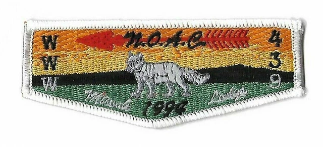 OA Lodge 439 Miwok 1994 NOAC S42 Flap WHITE Bdr. [NAN-1296]