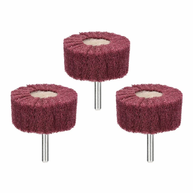 Abrasive Wheels 50mm x 25mm Buffing Polishing Wheels with 6mm Shank 3pcs