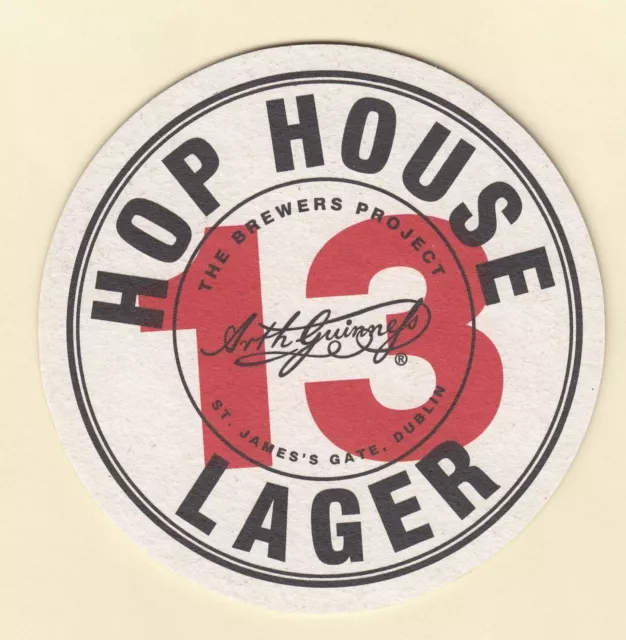 ein Bierdeckel „HOP HOUSE LAGER. The Brewers Project, Dublin“ - one beer mat