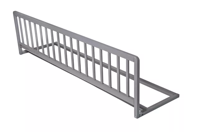 Safetots Childrens Wooden Bed Rail Toddler Bed Guard Safety Rail Unisex Grey