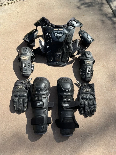 Thor Chest Protector Fox Gloves Shift Knee Kids Youth  Atv Motorcross Offroad 