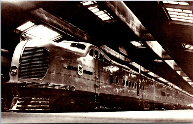 Union Pacific Streamliner Railway RPPC Postcard Train Railroad Reprint