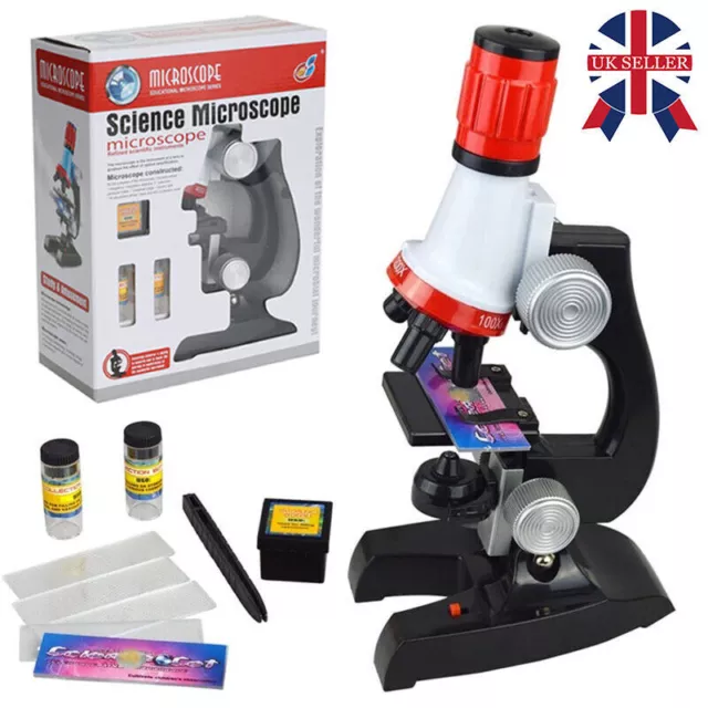 Kids Beginner Microscope 1200X Science Educational Toy Biological HD Microscope