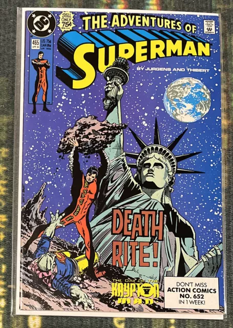 The Adventures of Superman #465 1st Cameo Hank Henshaw 1990 DC Comics In Mailer