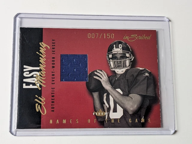 Fleer Inscribed 2004 Eli Manning Giants Rookie RC Names Game Gold Patch /150