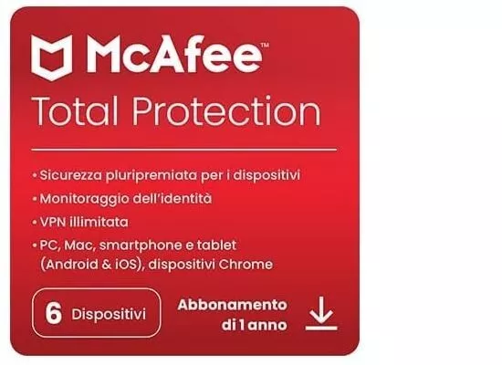 McAfee Total Protection  6 PC 1 ANNO