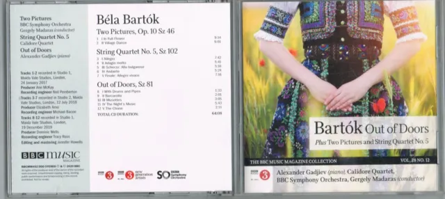 Bartok: Out Of Doors:String Quartet No. 5  CD