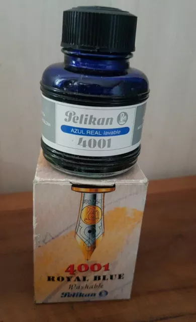 Bouteille D'encre Pelikan Royal Blue Pour Stylo 4001 avec boîte