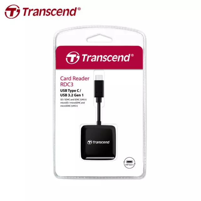 Transcend Type-C Multi Memory Card Reader support microSD/SD card RDC3 USB3.2