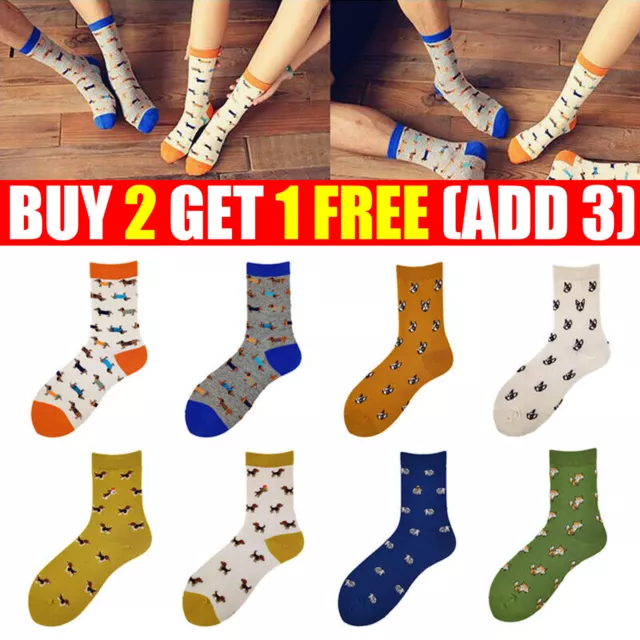 Cute Dachshund Novelty Sausage Dog GIFT Socks Blue,Green,Yellow, Orange 1pair