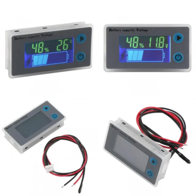 Fasizi Monitor della capacità batteria 10-100V Misuratore di tensione...