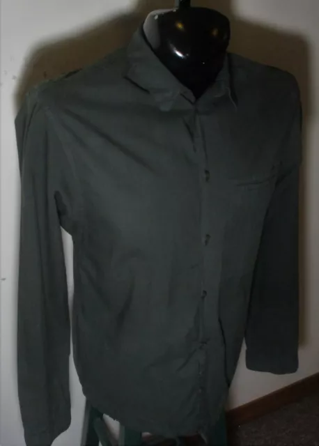 Men's HELMUT LANG Green "Drawstring Waist" Long Sleeve Shirt Size S NWOT 3