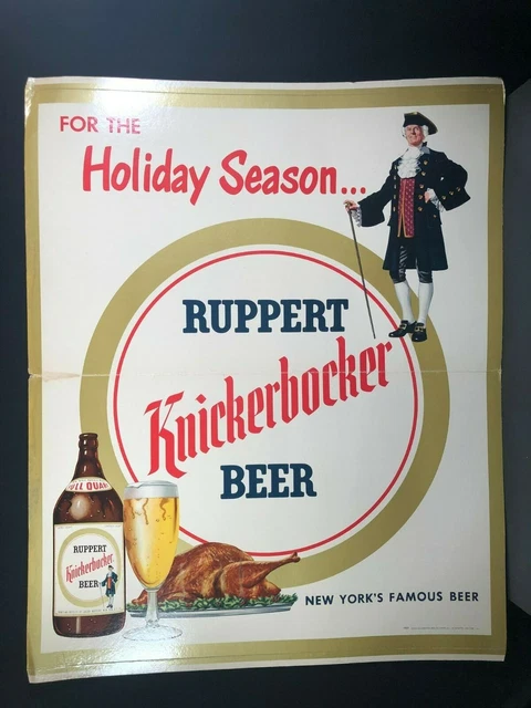 1950's Ruppert Knickerbocker Beer For Holiday Season -  New York's Famous Beer!
