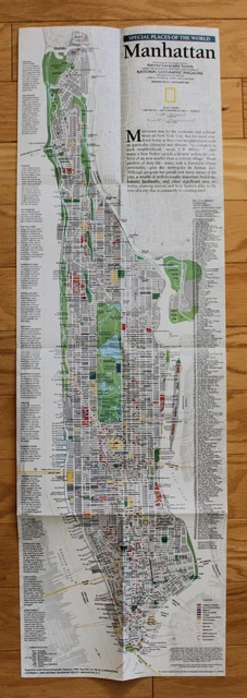 1990 Map NATIONAL GEOGRAPHIC MAP September 1990 Special Places of the World New ...