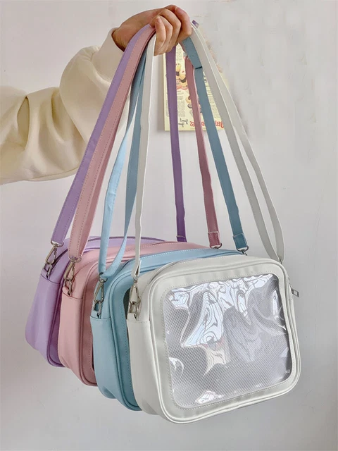 Cute Japanese Girls Itabag Transparent Handbag Shoulder Messenger JK Uniform Bag