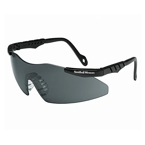 Smith & Wesson Magnum 3G Mini Safety Glasses (19824), Black Frame, Smoke Lens...