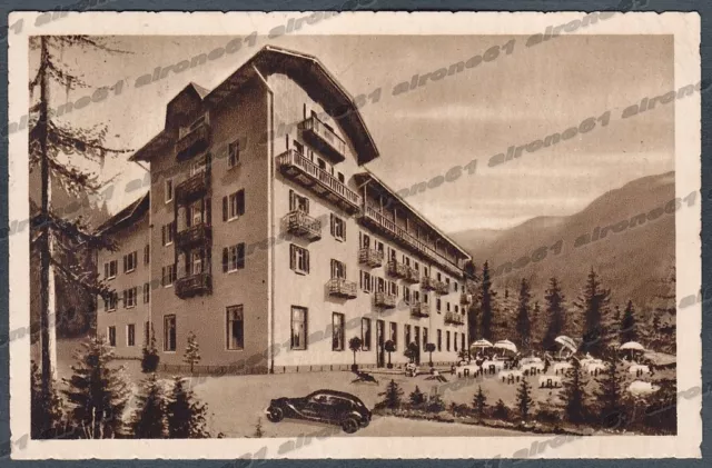 TRENTO LEVICO TERME 27b VETRIOLO - HOTEL ALBERGO Cartolina viaggiata 1952